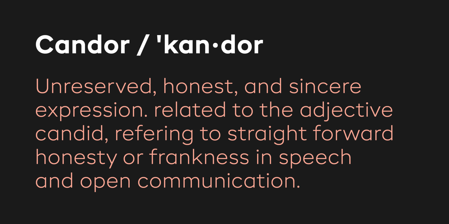 Example font BR Candor #15